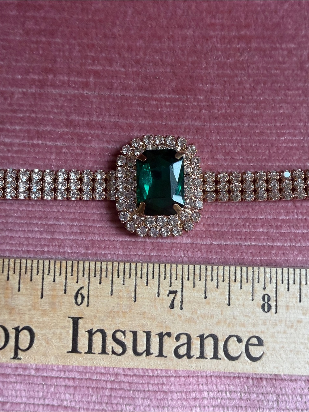 Emerald Green and Crystal Choker- Women Jewelry